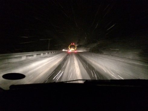 A snowy A9 en route to Loch Garten
